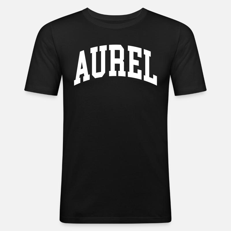 Aurel - Männer Slim Fit T-Shirt - Schwarz