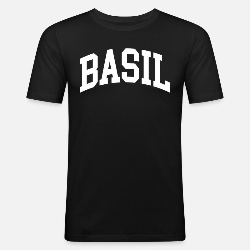 Basil - Männer Slim Fit T-Shirt - Schwarz