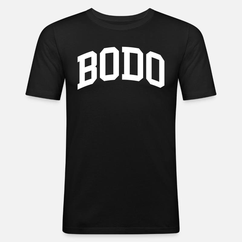 Bodo - Männer Slim Fit T-Shirt - Schwarz