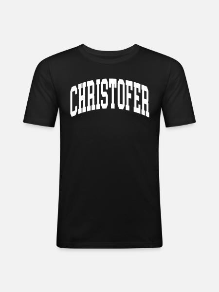 Christofer - T-shirt près du corps Homme - noir