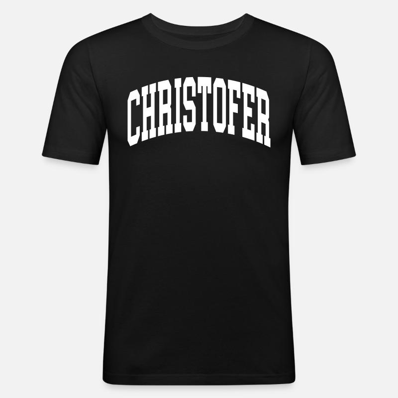 Christofer - T-shirt près du corps Homme - noir