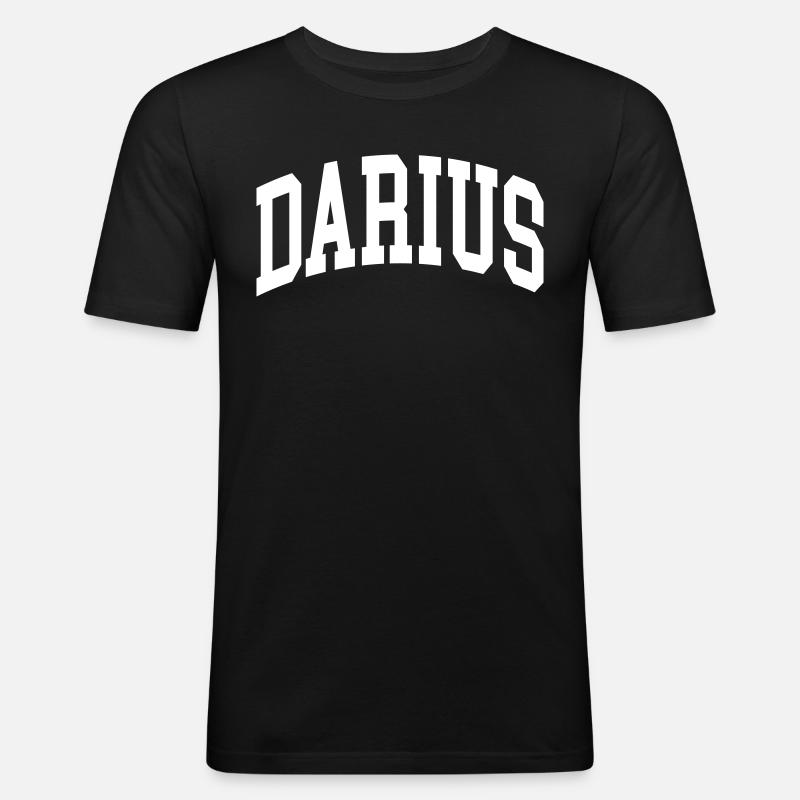 Darius - Männer Slim Fit T-Shirt - Schwarz