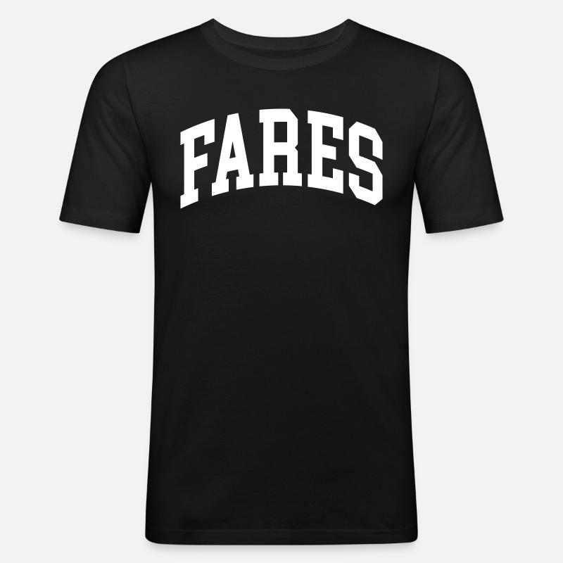 Fares - Männer Slim Fit T-Shirt - Schwarz
