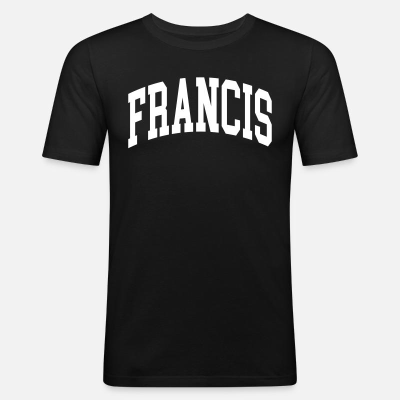 Francis - Männer Slim Fit T-Shirt - Schwarz
