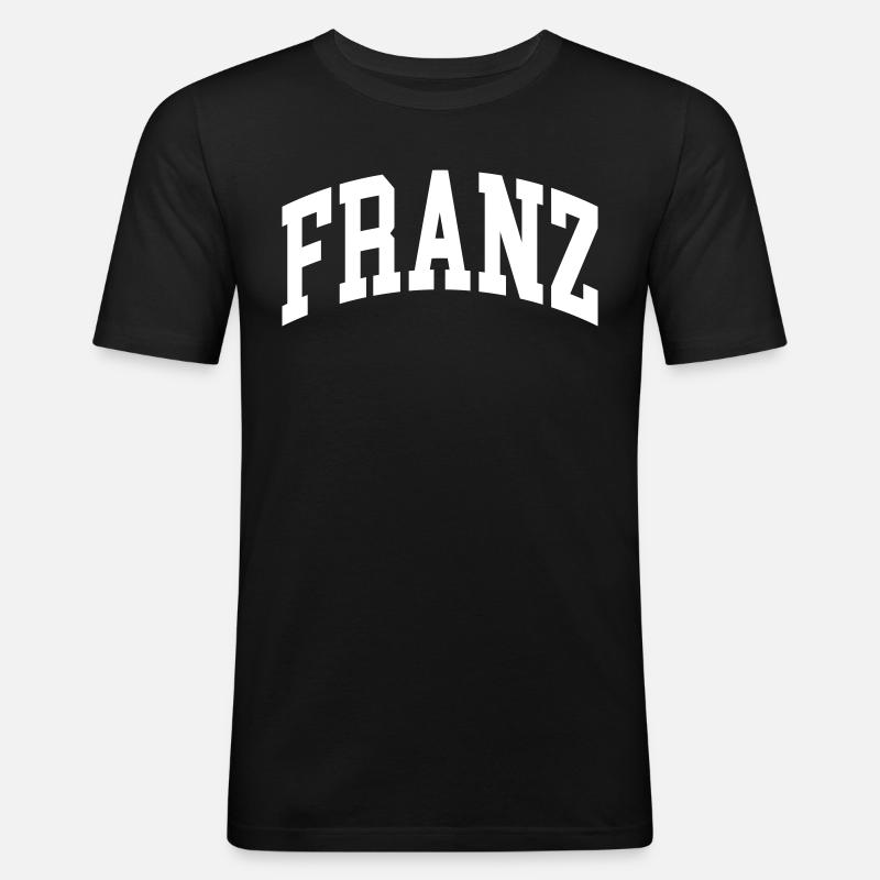 Franz - Männer Slim Fit T-Shirt - Schwarz