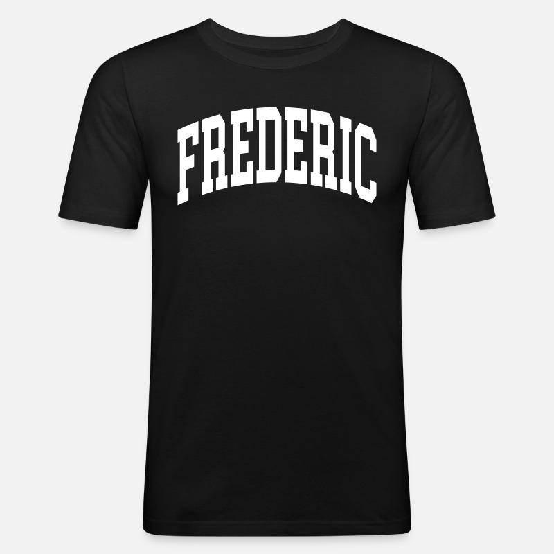 Frederic - Männer Slim Fit T-Shirt - Schwarz