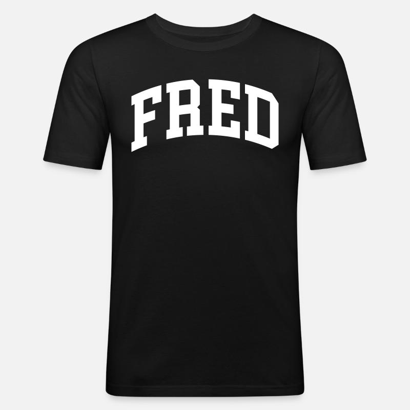 Fred - Männer Slim Fit T-Shirt - Schwarz