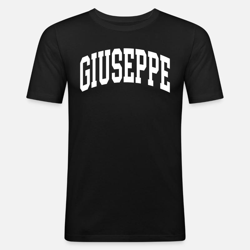 Giuseppe - Männer Slim Fit T-Shirt - Schwarz