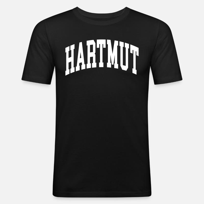 Hartmut - Männer Slim Fit T-Shirt - Schwarz