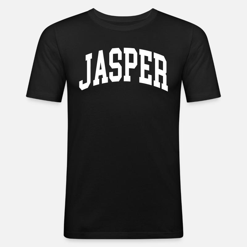 Jasper - Männer Slim Fit T-Shirt - Schwarz
