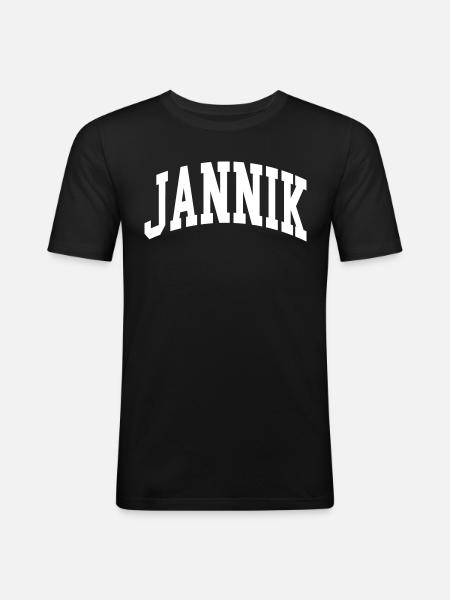 Jannik - T-shirt près du corps Homme - noir