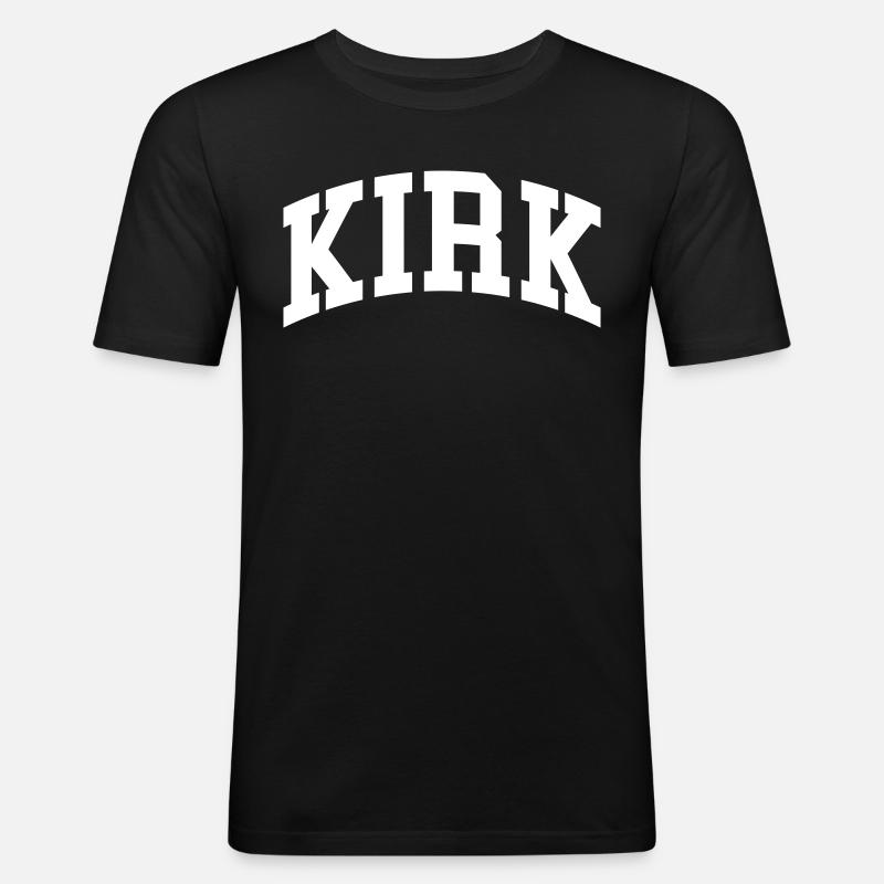 Kirk - Männer Slim Fit T-Shirt - Schwarz