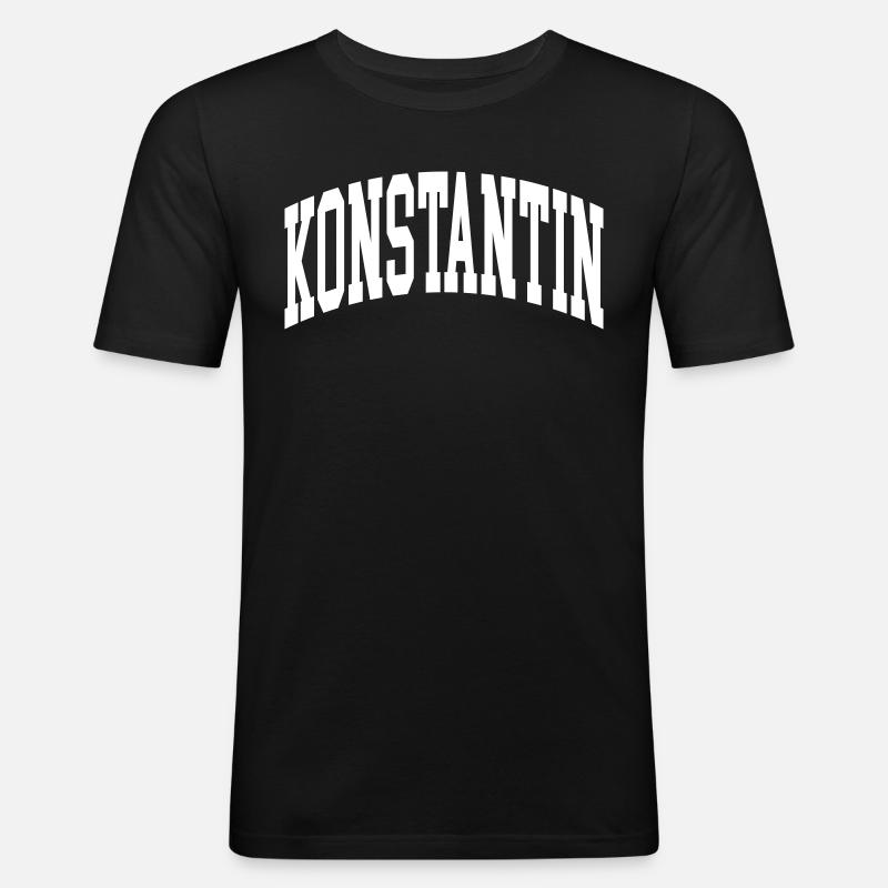 Konstantin - Männer Slim Fit T-Shirt - Schwarz