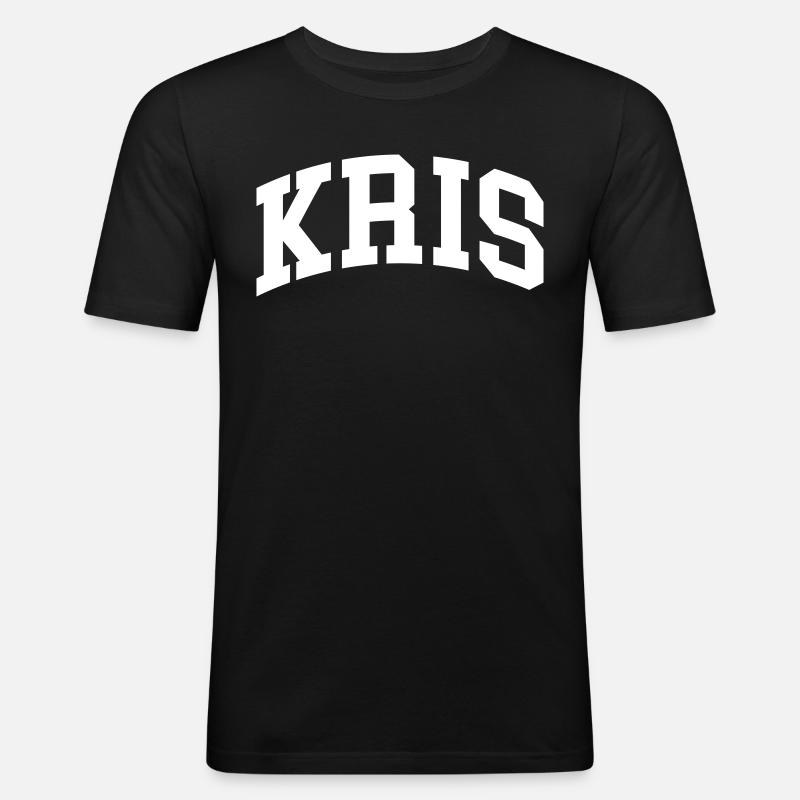 Kris - Männer Slim Fit T-Shirt - Schwarz
