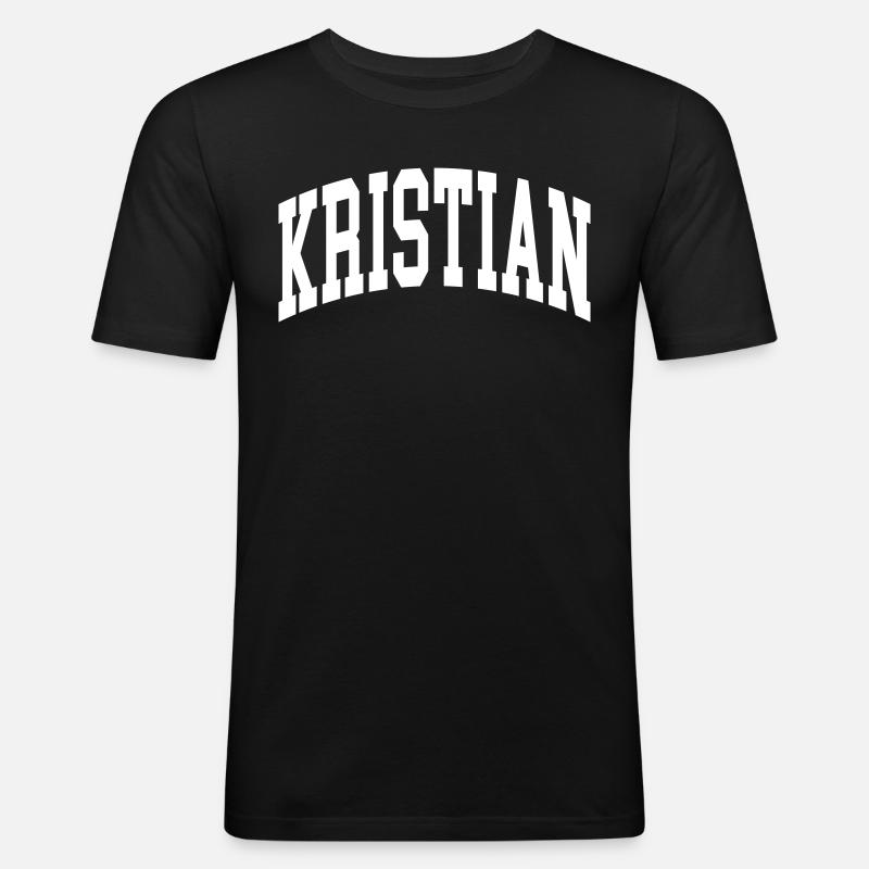 Kristian - Männer Slim Fit T-Shirt - Schwarz
