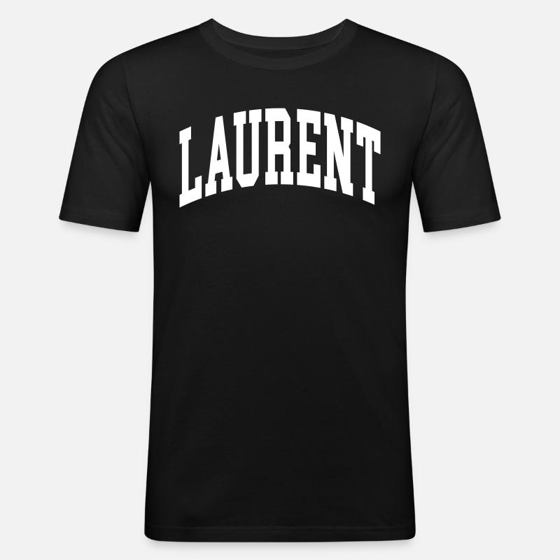 Laurent - Männer Slim Fit T-Shirt - Schwarz