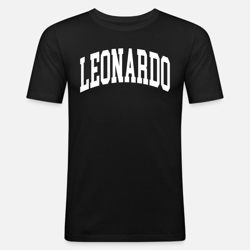 Leonardo - Männer Slim Fit T-Shirt - Schwarz