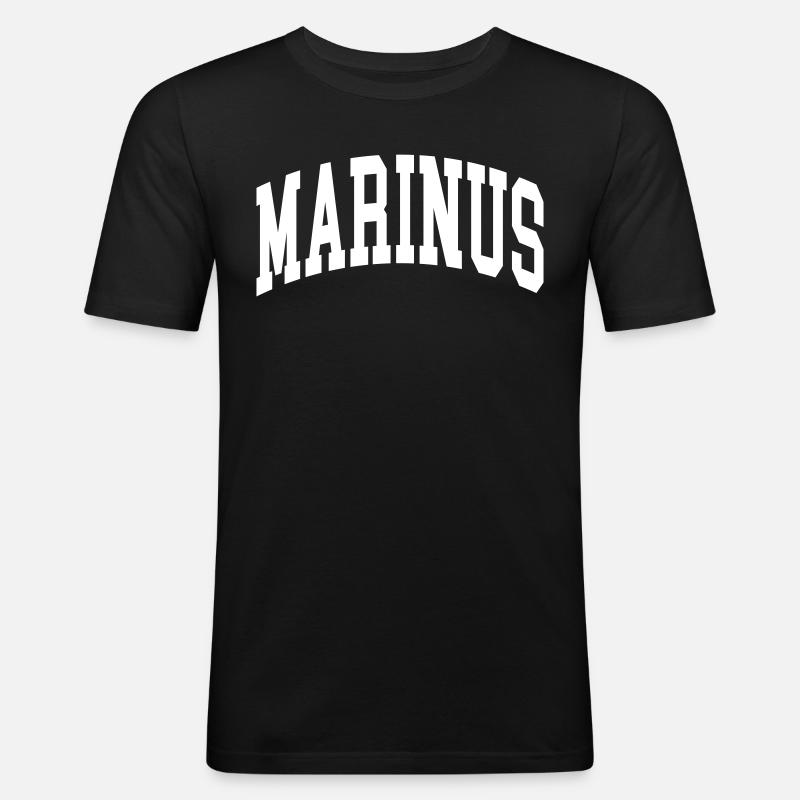 Marinus - Männer Slim Fit T-Shirt - Schwarz