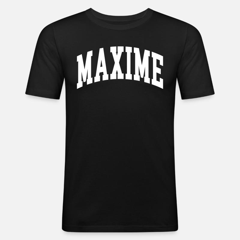 Maxime - Männer Slim Fit T-Shirt - Schwarz