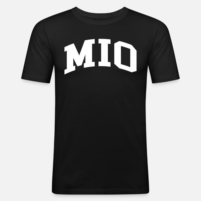 Mio - Männer Slim Fit T-Shirt - Schwarz