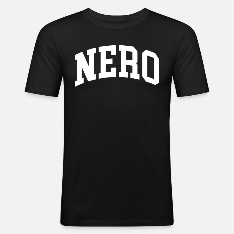 Nero - Männer Slim Fit T-Shirt - Schwarz
