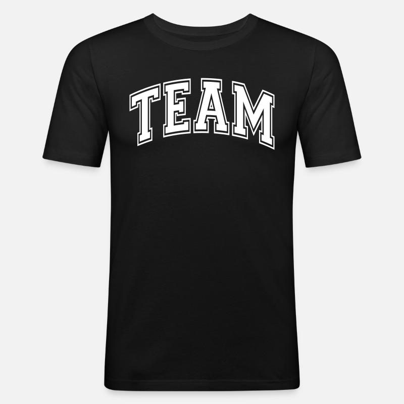 Team - Männer Slim Fit T-Shirt - Schwarz