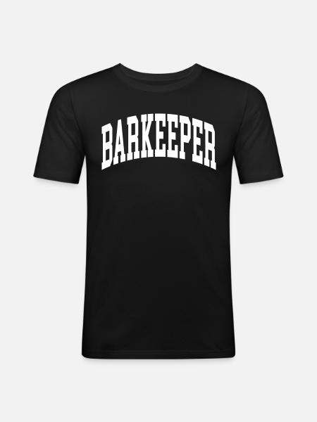 Barkeeper - Männer Slim Fit T-Shirt - Schwarz