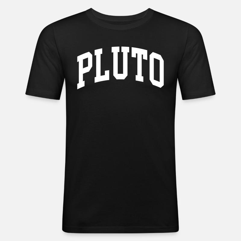 Pluto - Männer Slim Fit T-Shirt - Schwarz