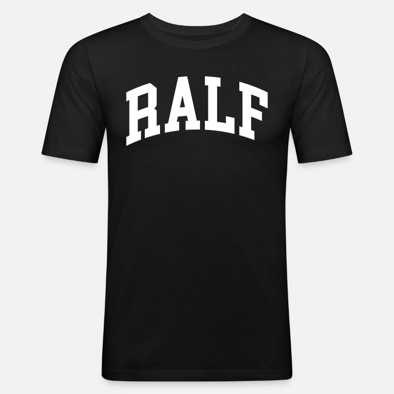 Ralf - Männer Slim Fit T-Shirt - Schwarz