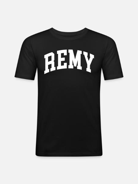 Remy - Männer Slim Fit T-Shirt - Schwarz