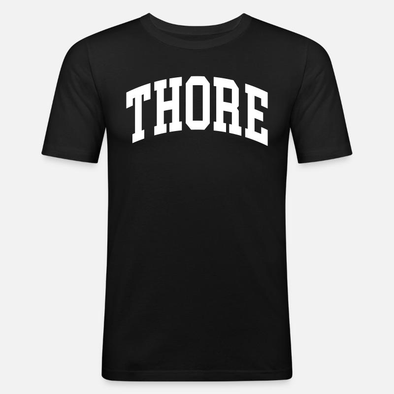 Thore - Männer Slim Fit T-Shirt - Schwarz