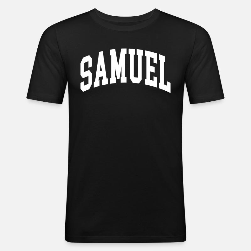 Samuel - Männer Slim Fit T-Shirt - Schwarz
