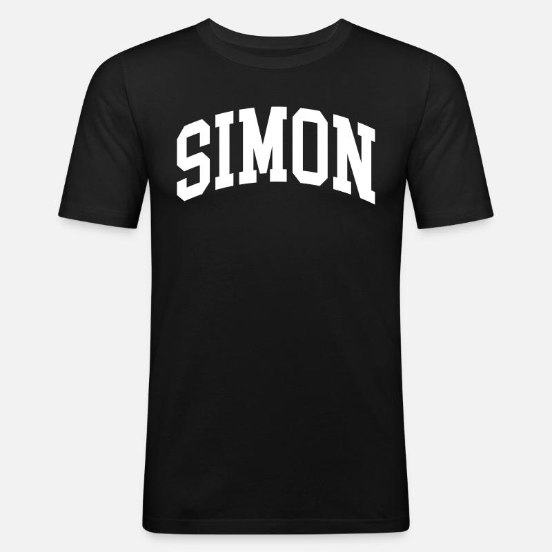 Simon - Männer Slim Fit T-Shirt - Schwarz