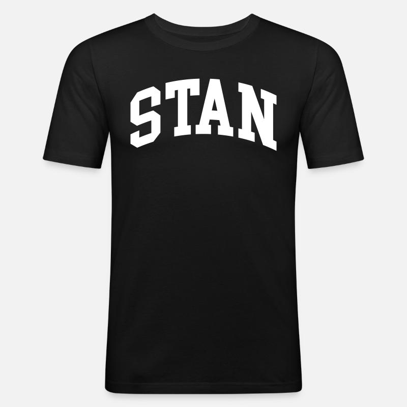 Stan - Männer Slim Fit T-Shirt - Schwarz