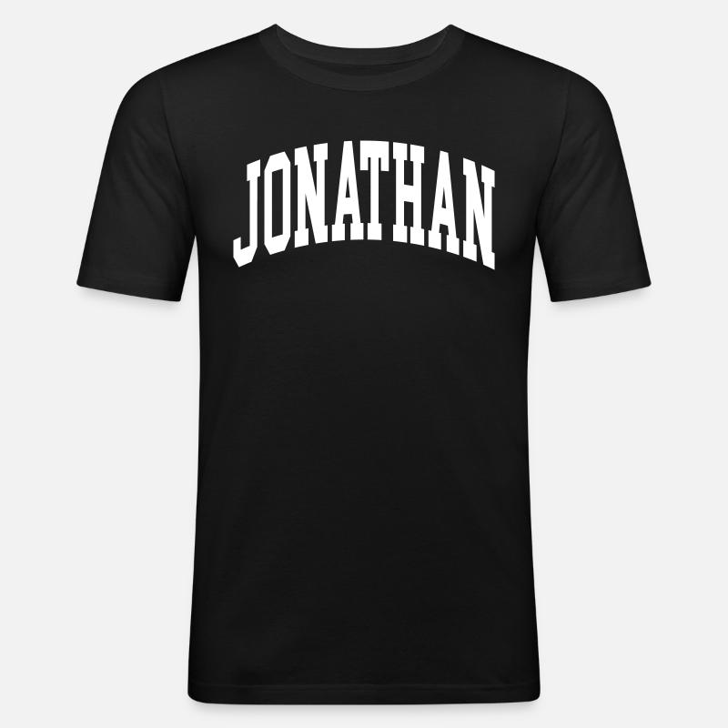 Jonathan - Männer Slim Fit T-Shirt - Schwarz