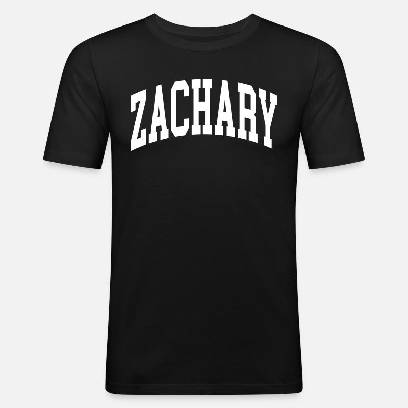 Zachary - Männer Slim Fit T-Shirt - Schwarz