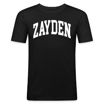 Zayden - Men's Slim Fit T-Shirt - black - Front - Nik (191cm)
