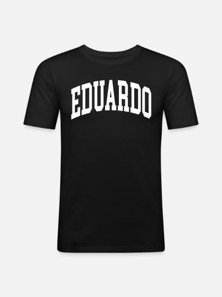 Eduardo - T-shirt près du corps Homme - noir
