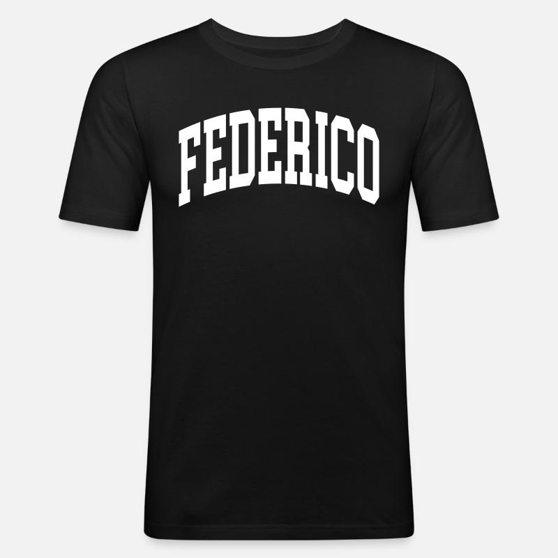 Federico - Männer Slim Fit T-Shirt - Schwarz