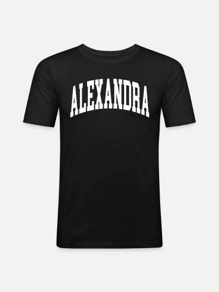 Alexandra - T-shirt près du corps Homme - noir