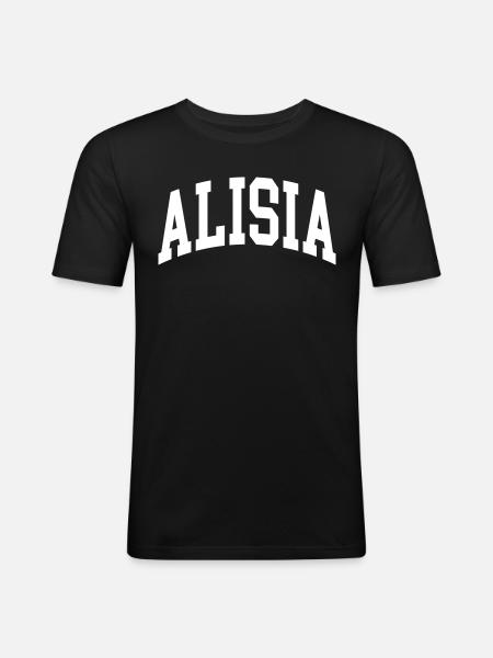 Alisia - T-shirt près du corps Homme - noir