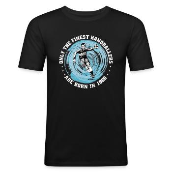Handballeur Handballeur né en 1986 - T-shirt près du corps Homme - noir - Devant - Nik (191cm)