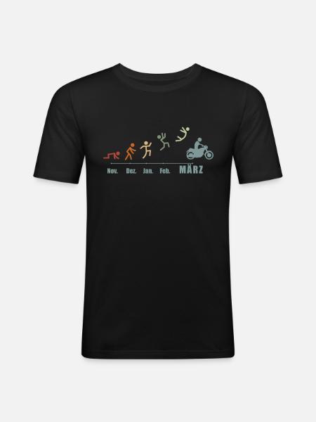 Motorradfahrer Motorcycle-bike Moped - Männer Slim Fit T-Shirt - Schwarz
