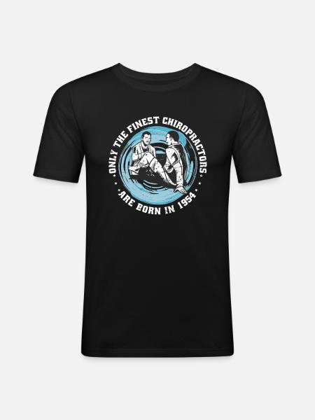 Physiotherapy born 1954 - Men's Slim Fit T-Shirt - black