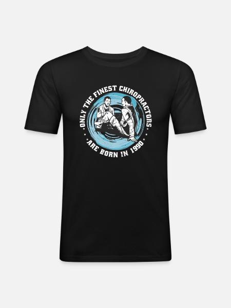 Physiotherapy born 1990 - Men's Slim Fit T-Shirt - black