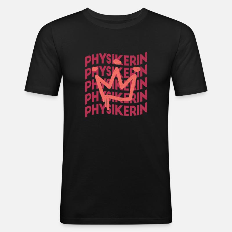 Physik Berufsbezeichnung Physikerin - Männer Slim Fit T-Shirt - Schwarz