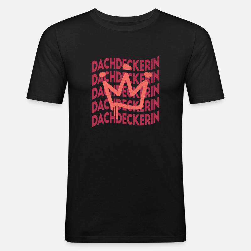 Dachdecker Berufsbezeichnung Handwerker - Männer Slim Fit T-Shirt - Schwarz