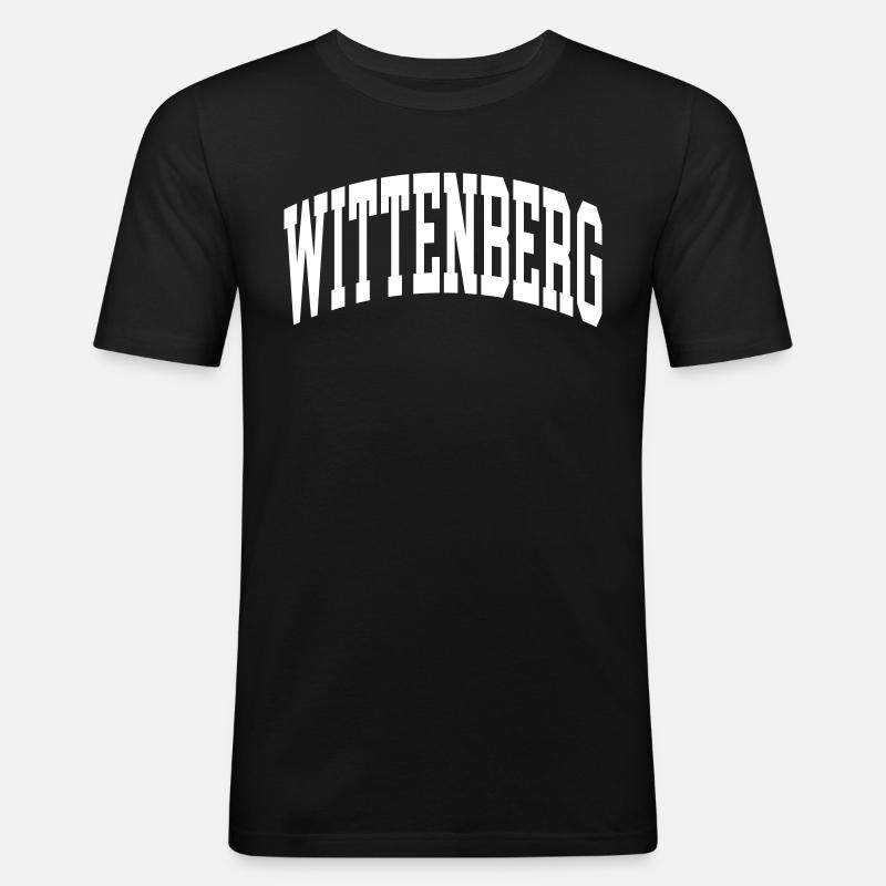 Wittenberg - Männer Slim Fit T-Shirt - Schwarz