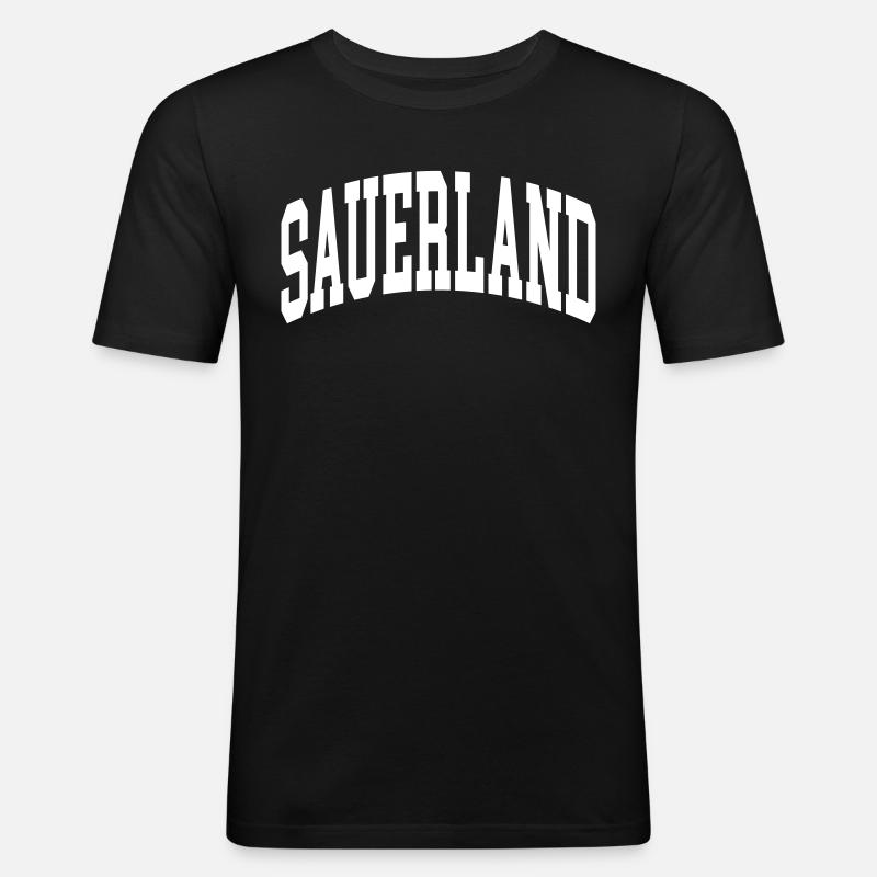 Sauerland - Männer Slim Fit T-Shirt - Schwarz