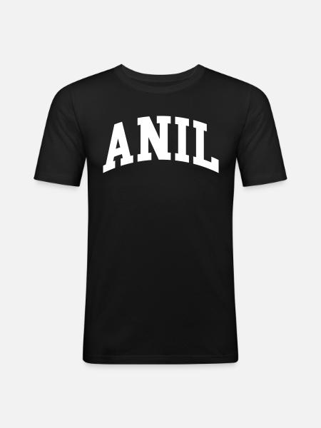 Anil - T-shirt près du corps Homme - noir